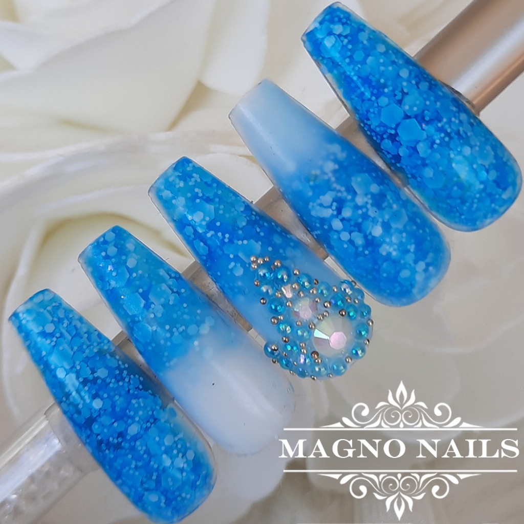 UV Gel - 5453 - Confetti Gel - Neon Blue